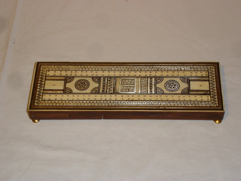 Four Lane Vizagapatam Sadeli Ware Victorian Cribbage Board