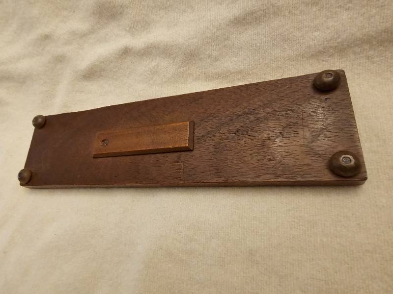 Late Edwardian Military Stamped Cribbage Board 